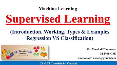 Ml Supervised Learning With Examples Regression Vs Classification