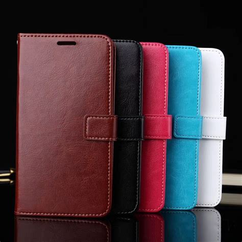 Premium PU Leather Cell Phone Flip Cases Retro Vintage Folio Wallets ...