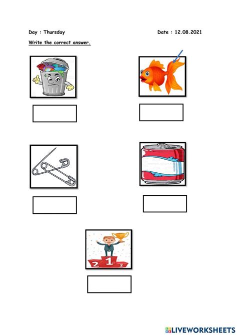 Bahasa Inggeris Interactive Worksheet For Preschool Live Worksheets