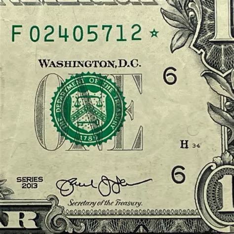 F STAR NOTE One Dollar Bill F02405712 Atlanta Pack Note Print Run 1 3