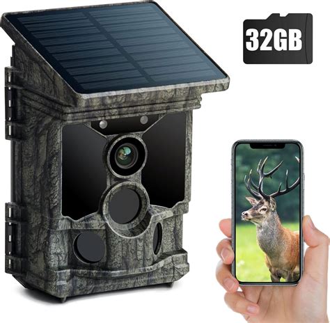 CAMPARK 4K 30fps Solar Trail Camera WiFi Bluetooth 46MP Night Vision