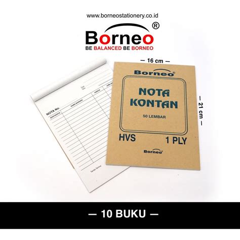 Jual 10 BUKU Nota Kontan Besar 1 Ply 50 Lbr Shopee Indonesia