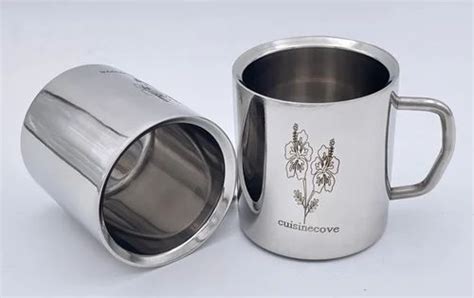 Capacity 180 Ml Silver Stainless Steel Double Walled Coffee Mug For