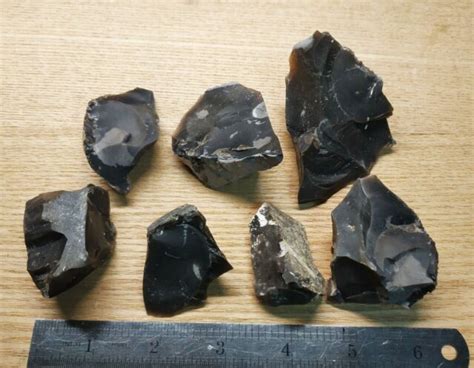 Natural Black Flint Stone For Fire Arrow Knapping Flintlock Ebay