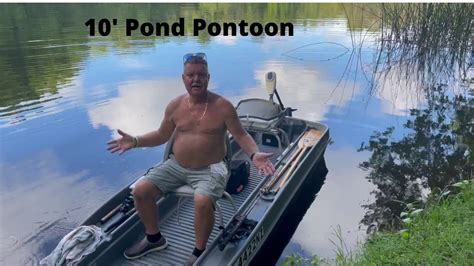 Big Boy Bass Fishing In A Small Pond Pontoon Boat Youtube