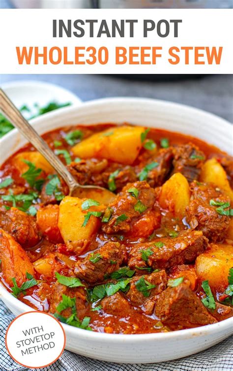 Whole30 Beef Stew Instant Pot Stovetop Artofit