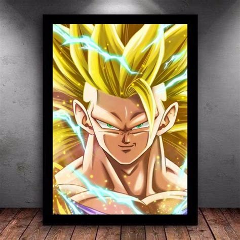 Quadro Decorativo Goku Saiyajin 3 Dragon Ball Elo7