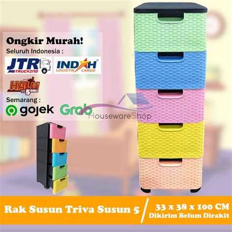 Jual Lemari Laci Rak Plastik Trivia Susun Nvp Shopee Indonesia