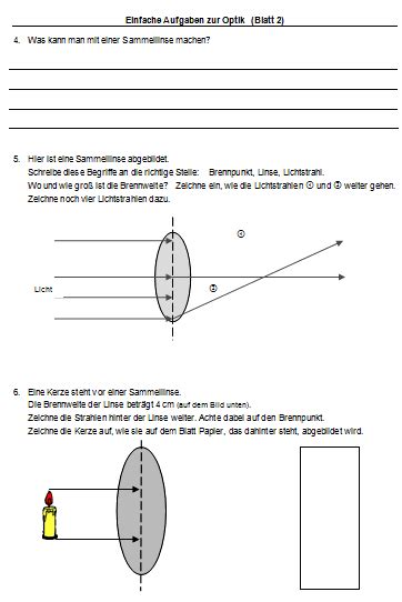 Einfache Aufgaben Zur Optik