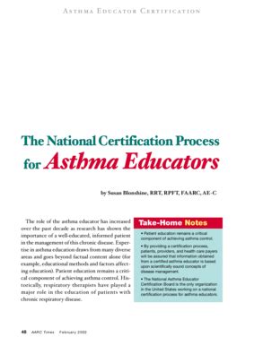 Fillable Online Aarc For Asthma Educa T O R S American Association