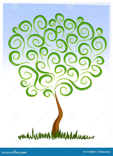 Abstract Tree Growing Clip Art Royalty Free Stock Image - Image: 2158606