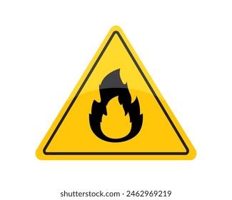fire sign vector illustration burn hot stock vector royalty