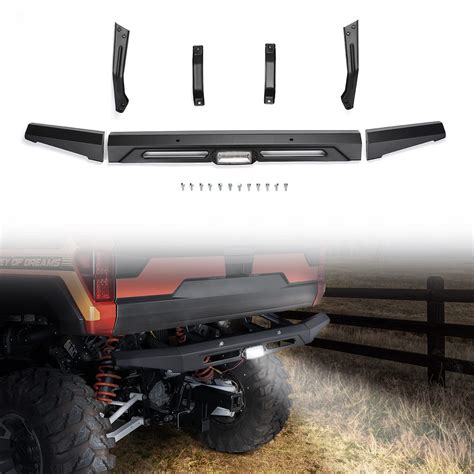 Kemimoto Rear Bumper With Light Compatible With Ranger Xp Rear