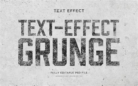 Efecto De Texto Grunge Archivo PSD Premium