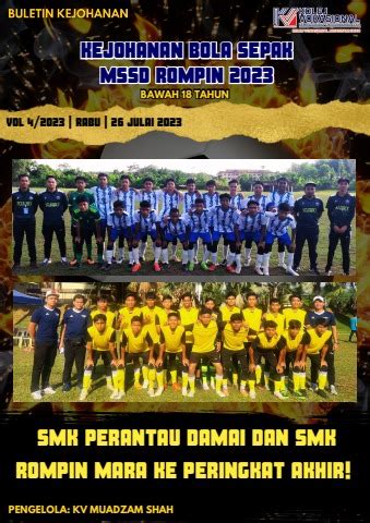 Vol Kejohanan Bola Sepak Bawah Tahun Mssd Rompin Nurul