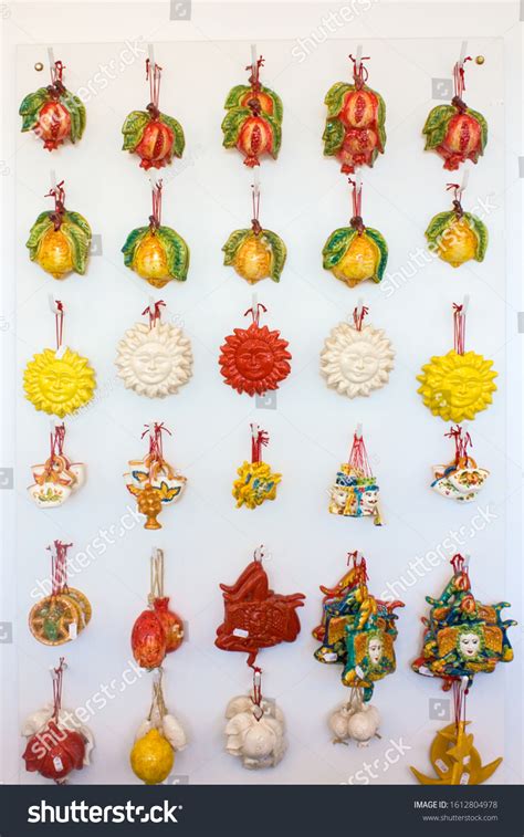 Typical Sicilian Ceramic Souvenirs Sale Taormina Stock Photo 1612804978 ...