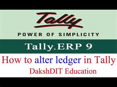 How To Alter Ledger In Tally I How To Delete Ledger In Tally ERP 9 In