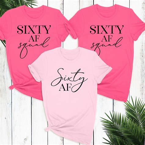 60 Af 60th Birthday Shirts Matching Tank Tops Womens Etsy