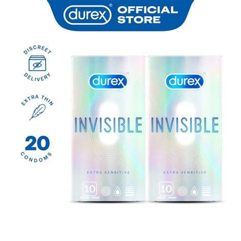 Durex Invisible Condoms Extra Thin Sensitive S X Lazada Ph