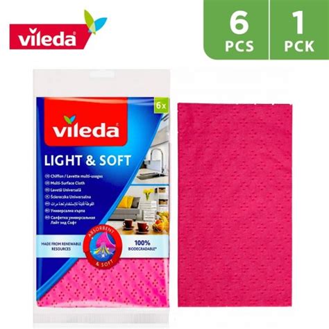 Vileda Light and Soft Multi Surface Cloth 6 Pieces توصيل Taw9eel