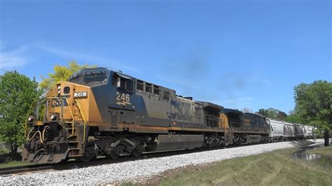 Csx 246 Leads A Sand Train Davenport Ia 5 10 23 Youtube