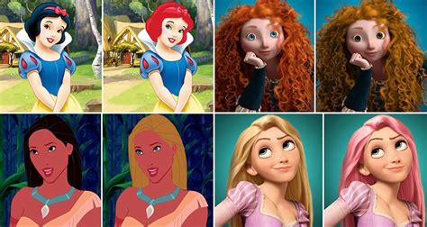 Disney Princesses Get An Interesting Hair And Eye Color Makeover