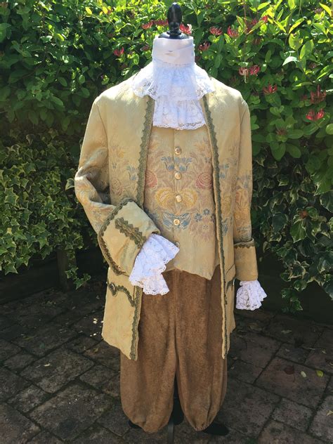 Gents Gold Brocade Georgian Costume Masquerade