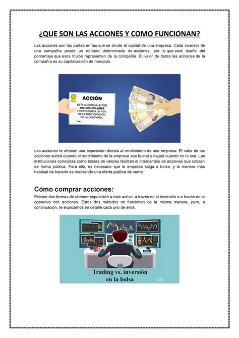 Instrumentos Financieros Acciones Que Son Las Acciones Y Como