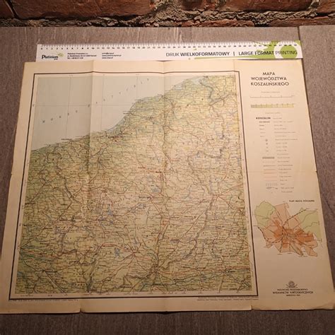 Mapa Województwa koszalińskiego 1963 PRL Warszawa Kup teraz na