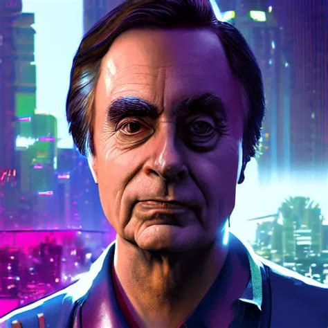 Carl Sagan Portrait In Cyberpunk 2 0 7 7 3 8 4 0 X 2 1 Stable