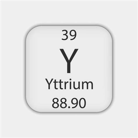 Yttrium Symbol Chemical Element Of The Periodic Table Vector