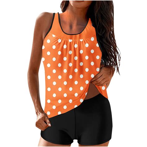 Nerohusy Swimsuit Women Polka Dotwomens Tankini Swimsuits 2024 Tummy Control Two Piece