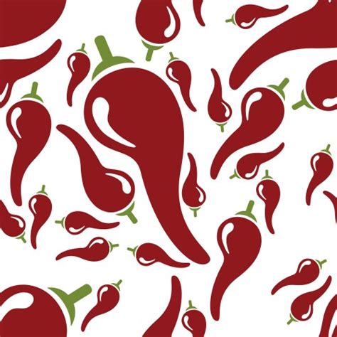 Chilli Peppers Seamless Pattern Royalty Free Vector Image