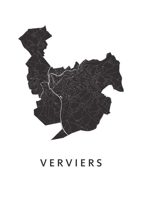 Verviers Stadskaart Poster Plattegrond Kunst In Kaart