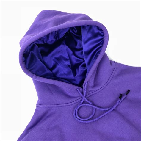 Satin Lined Hoodie Unisex-thick Fleece Lined-purple | Etsy