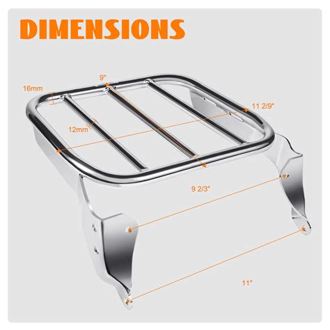 Snapklik Luggage Rack For Softail Backrest Holdfast Sissy Bar