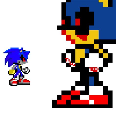 Editing Metal Sonic Vs Sonic Exe Free Online Pixel Art Drawing Tool