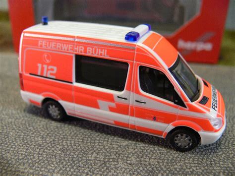 Modellspielwaren Reinhardt 1 87 Herpa MB Sprinter FW Bühl Halbbus 092425