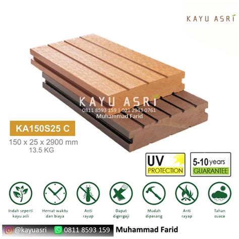 Jual Lantai Wpc Decking Ka150s25 C Jakarta Kayu Asri Indonesia