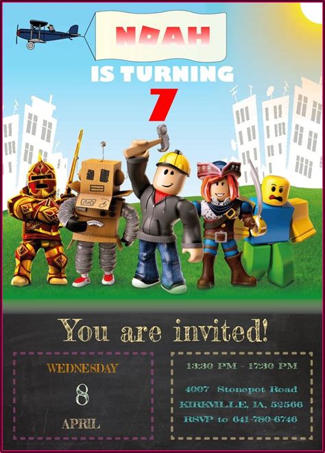 Roblox Birthday Invitations Free - Invitations : Resume Examples # ...