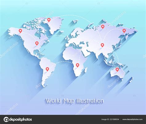 World Map Vector Illustration Stock Photo Graphixmania 221588534