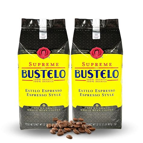 Bustelo Supreme Whole Bean Gourmet Coffee Lbs Pack Of