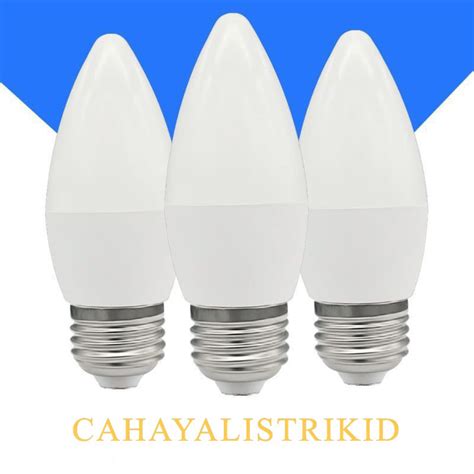 Jual LAMPU CANDEL LED BOHLAM SUSU CANDEL SMD 5WATT E27 PUTIH KUNING