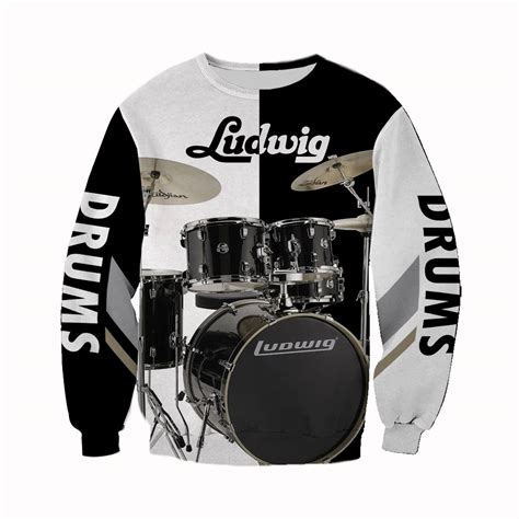 3d All Over Printed Ludwig Drums Clothes Qs090135 Long Sleeved Shirt