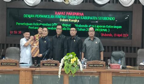 DPRD Situbondo Serahkan Sejumlah Rekomendasi LKPJ Kepala Daerah 2023