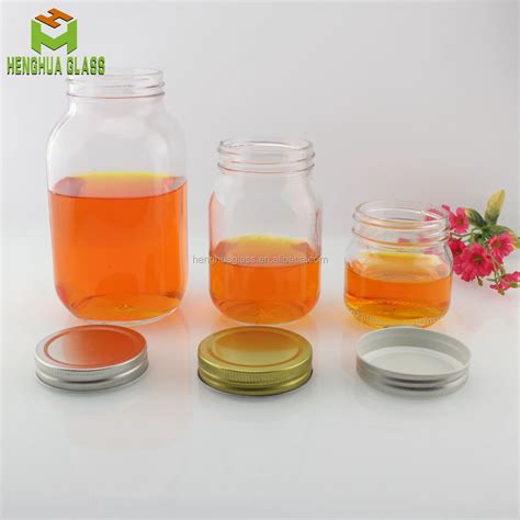 Free Sample 250ml 500ml 1000ml 8oz 16oz 32oz Square Glass Mason Jar For