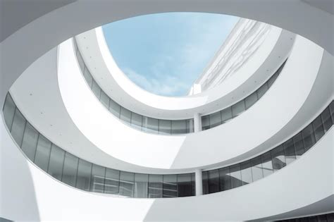 Premium AI Image A Circular Building With A Skylight Above It