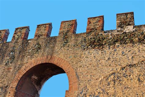 Old Fortress Walls Old Town Of Thessaloniki Greece Stock Image