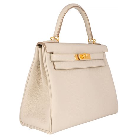 Hermes Kelly 28 Retourne Togo Gris Perle GB10463M Global Boutique