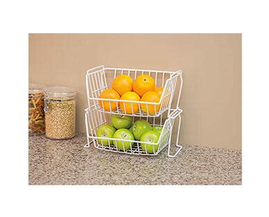 Easy Home Stacking Basket Or Under Shelf Wire Basket Aldi Us